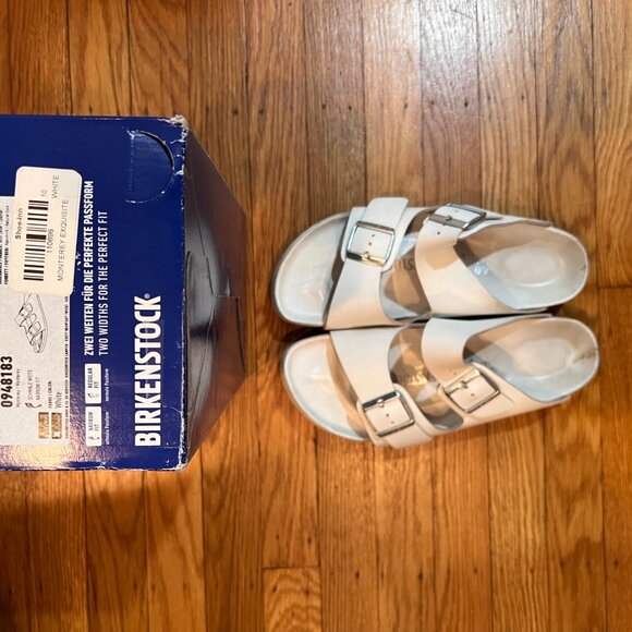 White Leather Birkenstocks - Picture 2 of 7